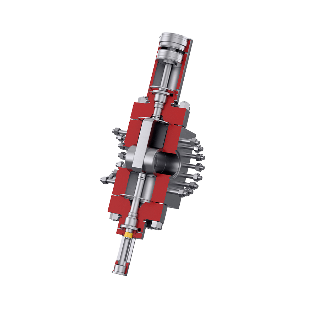 Hydraulic Frac Valve Internal Front View